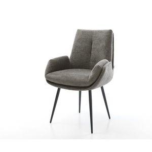 Jedálenská stolička Clea-Flex bouclé mäkký tmavobéžová 4-nohá zúžená vyobraziť