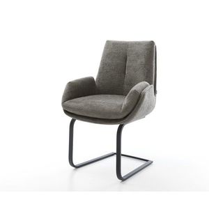 Konzolová jedálenská stolička Clea-Flex bouclé mäkký tmavobéžová vyobraziť