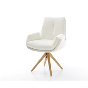 Jedálenská stolička Clea-Flex bouclé mäkký béžová drevená podstava vyobraziť