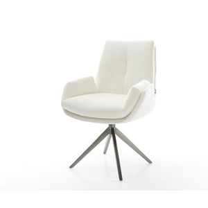 Jedálenská stolička Clea-Flex bouclé mäkký béžová krížová podstava vyobraziť