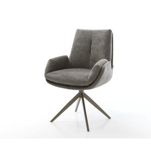 Jedálenská stolička Clea-Flex bouclé mäkký tmavobéžová krížová vyobraziť