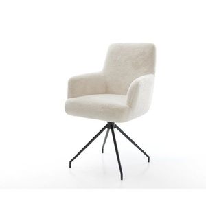 Jedálenská stolička Heira-Flex s opierkami plyšový manšester krémovo vyobraziť