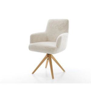 Jedálenská stolička Heira-Flex s opierkami plyšový manšester krémovo vyobraziť