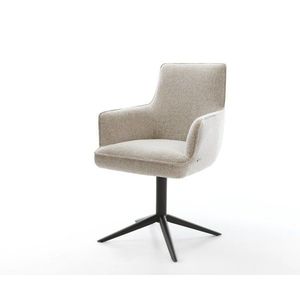 Jedálenská stolička Heira-Flex s opierkami tkanina mäkká béžová vyobraziť