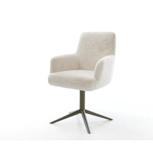 Jedálenská stolička Heira-Flex s opierkami plyšový manšester krémovo vyobraziť