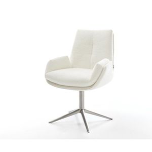 Jedálenská stolička Clea-Flex bouclé mäkký béžová podstava nerezová vyobraziť