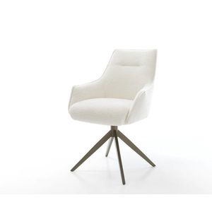 Jedálenská stolička Alja-Flex s opierkami bouclé mäkká béžová krížová vyobraziť