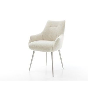 Jedálenská stolička Alja-Flex s opierkami teddy látka béžová 4-nohá vyobraziť