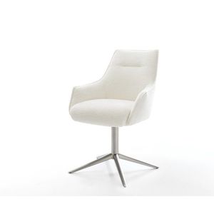 Jedálenská stolička Alja-Flex s opierkami bouclé mäkký béžová krížová vyobraziť