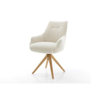 Jedálenská stolička Alja-Flex s opierkami teddy látka béžová drevená vyobraziť