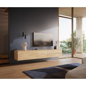 TV stolík Cuor 220 cm keramika Laminam® Sabbia dubová farba 1 výklopné vyobraziť