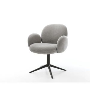 Jedálenská stolička Nube-Flex s opierkami texturovaná látka mäkký sivá vyobraziť