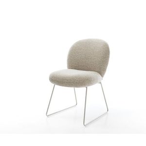 Jedálenská stolička Nube-Flex tkanina mäkký béžová tenká podstava vyobraziť