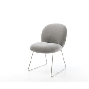 Jedálenská stolička Nube-Flex texturovaná látka mäkký sivá tenká vyobraziť