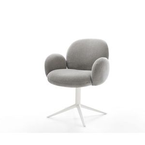 Jedálenská stolička Nube-Flex s opierkami texturovaná látka mäkký sivá vyobraziť