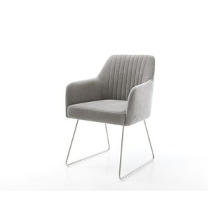 Jedálenská stolička Greg-Flex štruktúrovaná látka mäkký sivá tenká vyobraziť