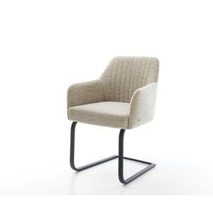 Konzolová jedálenská stolička Greg-Flex tkanina mäkká béžová konzolová vyobraziť