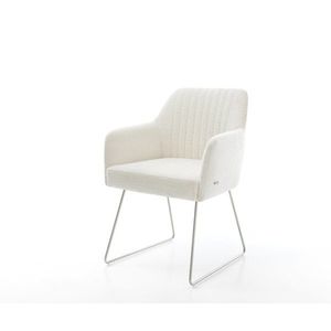 Jedálenská stolička Greg-Flex bouclé mäkký béžová tenká podstava vyobraziť