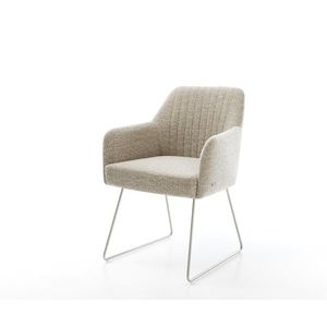 Jedálenská stolička Greg-Flex tkanina mäkký béžová tenká podstava vyobraziť