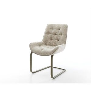 Konzolová jedálenská stolička Taimi-Flex tkanina mäkká béžová vyobraziť