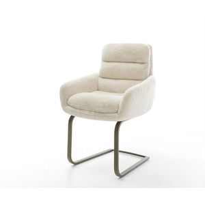 Jedálenská stolička Abelia-Flex s opierkami plyšový manšester krémovo vyobraziť