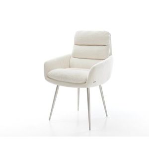 Jedálenská stolička Abelia-Flex s opierkami bouclé mäkký béžová 4-nohá vyobraziť