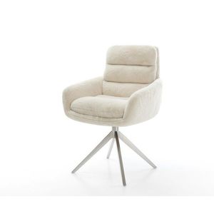 Jedálenská stolička Abelia-Flex s opierkami plyšový manšester krémovo vyobraziť