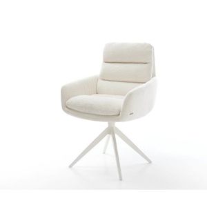 Jedálenská stolička Abelia-Flex s opierkami bouclé mäkký béžová vyobraziť