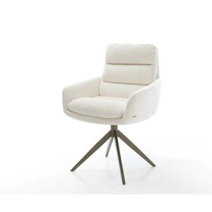 Jedálenská stolička Abelia-Flex s opierkami bouclé mäkký béžová vyobraziť