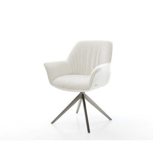 Jedálenská stolička Keila-Flex s opierkami bouclé mäkký béžová krížová vyobraziť