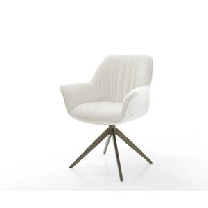 Jedálenská stolička Keila-Flex s opierkami bouclé mäkký béžová krížová vyobraziť