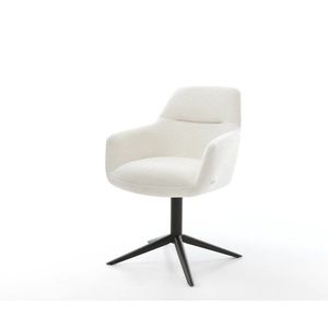 Jedálenská stolička Pejo-Flex bouclé mäkký béžová čierna krížová vyobraziť