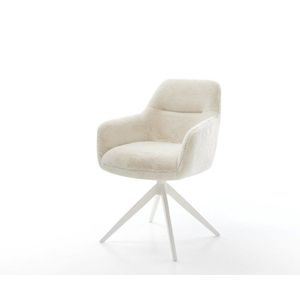 Jedálenská stolička Pejo-Flex plyšový manšester krémovo biela krížová vyobraziť