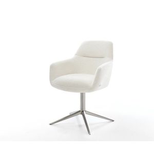 Jedálenská stolička Pejo-Flex bouclé mäkký béžová podstava nerezová vyobraziť