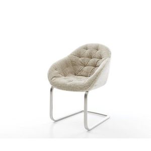 Konzolová jedálenská stolička Gaio-Flex tkanina mäkká béžová konzolová vyobraziť