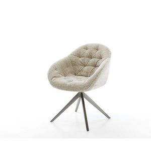 Jedálenská stolička Gaio-Flex tkanina mäkký béžová krížová podstava vyobraziť