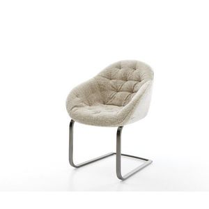 Konzolová jedálenská stolička Gaio-Flex tkanina mäkká béžová konzolová vyobraziť