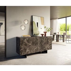 Komoda Cuor 150 cm keramika emperador extra leštená tmavohnedá 3 vyobraziť