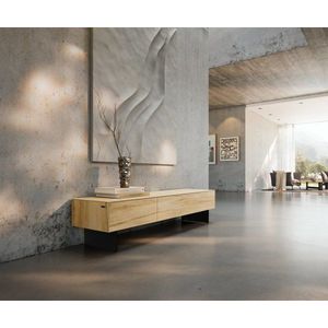 TV stolík Cuor 150 cm keramika Laminam® Sabbia dubová farba 1 výklopné vyobraziť