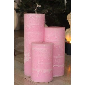 Súprava sviečok (3 kusy) Dev Sutun - Pink vyobraziť