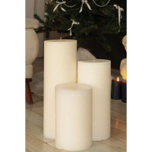 Súprava sviečok (3 kusy) Dev Sutun - Cream vyobraziť