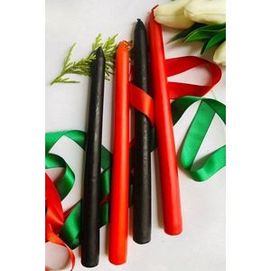 Candle Set (4 Pieces) Premium Christmas 4 - Black, Red vyobraziť