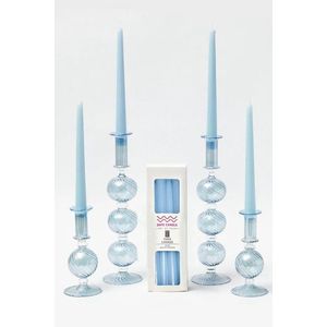 Candle Set (4 Pieces) Pastel 4 - Blue vyobraziť