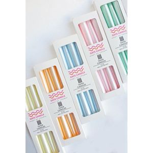 Candle Set (4 Pieces) Neon 4 - Green vyobraziť