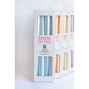 Candle Set (4 Pieces) Neon 4 - Blue vyobraziť