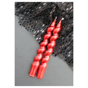 Súprava sviečok (2 kusy) Sedefli Burgu - Red vyobraziť