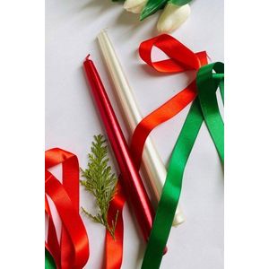 Súprava sviečok (2 kusy) Premium Christmas 2 - White, Red vyobraziť