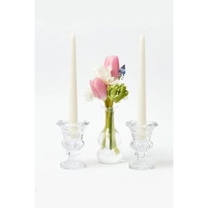 Súprava sviečok (2 kusy) Pastel 2 - White vyobraziť