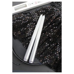 Súprava sviečok (2 kusy) Cizgili Sedefli 2 - Silver vyobraziť