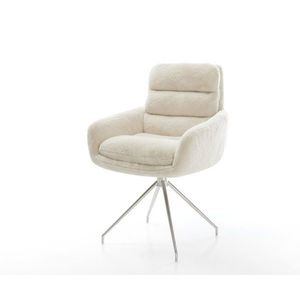 Jedálenská stolička Abelia-Flex s opierkami plyšový manšester krémovo vyobraziť